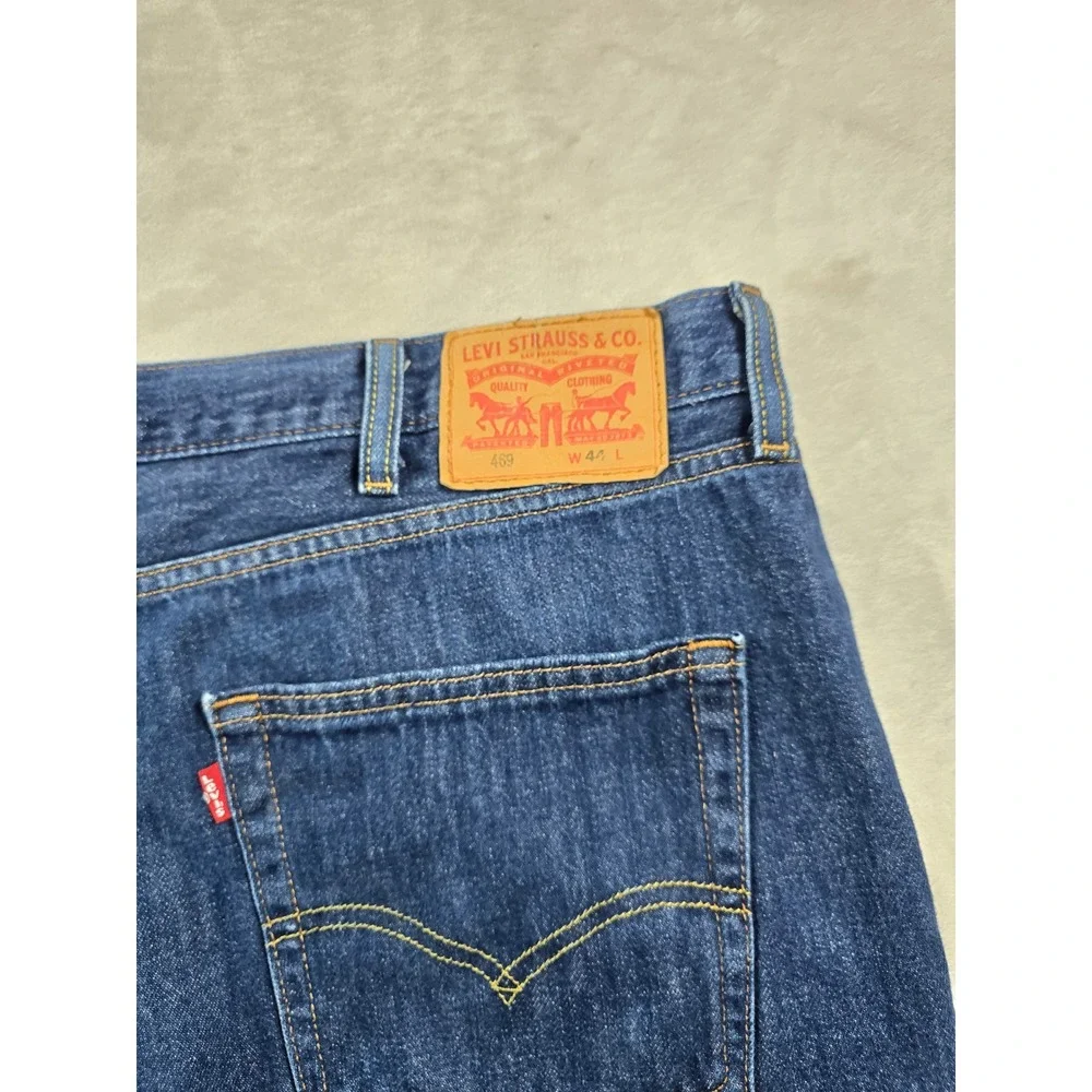 Levi's Denim Shorts Mens 44 Big Tall Blue Jean 100% Cotton Loose Straight 469